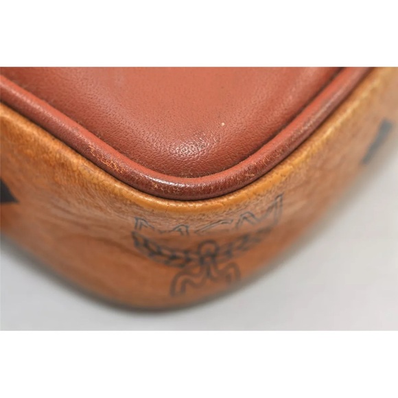 MCM Brown Clutch with Logo Pattern and Wrist Strap - Picture 11 of 16